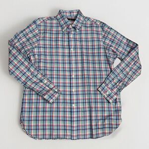 Ralph Lauren Shirt‎ Men's Large Blue/Pink Plaid Long Sleeve Button Down Cotton